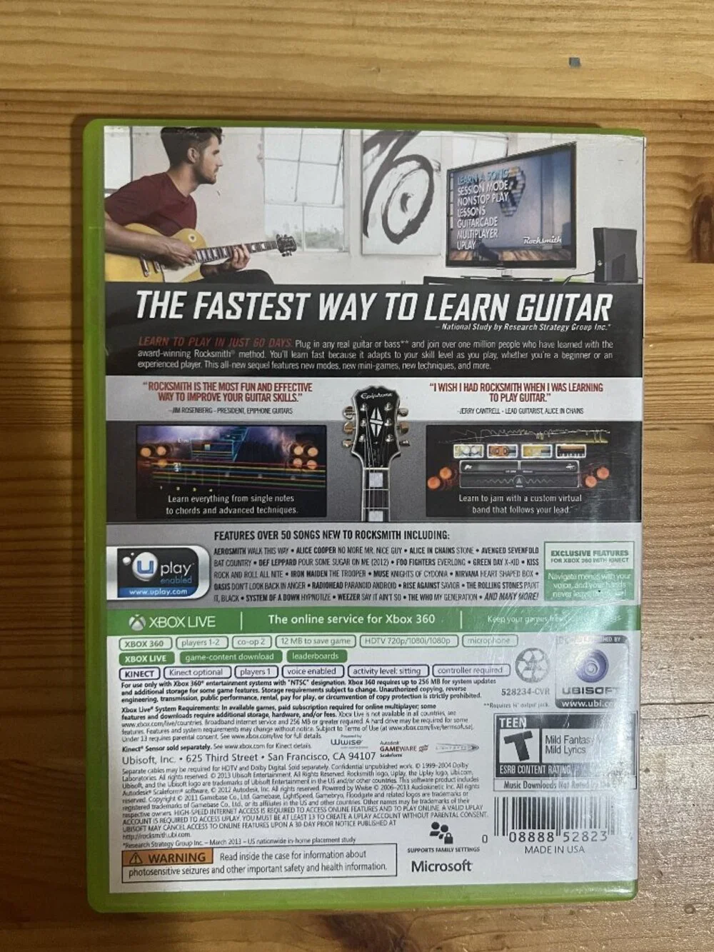 Rocksmith: All-New 2014 Edition (Microsoft Xbox 360) Used Good Condition $20
